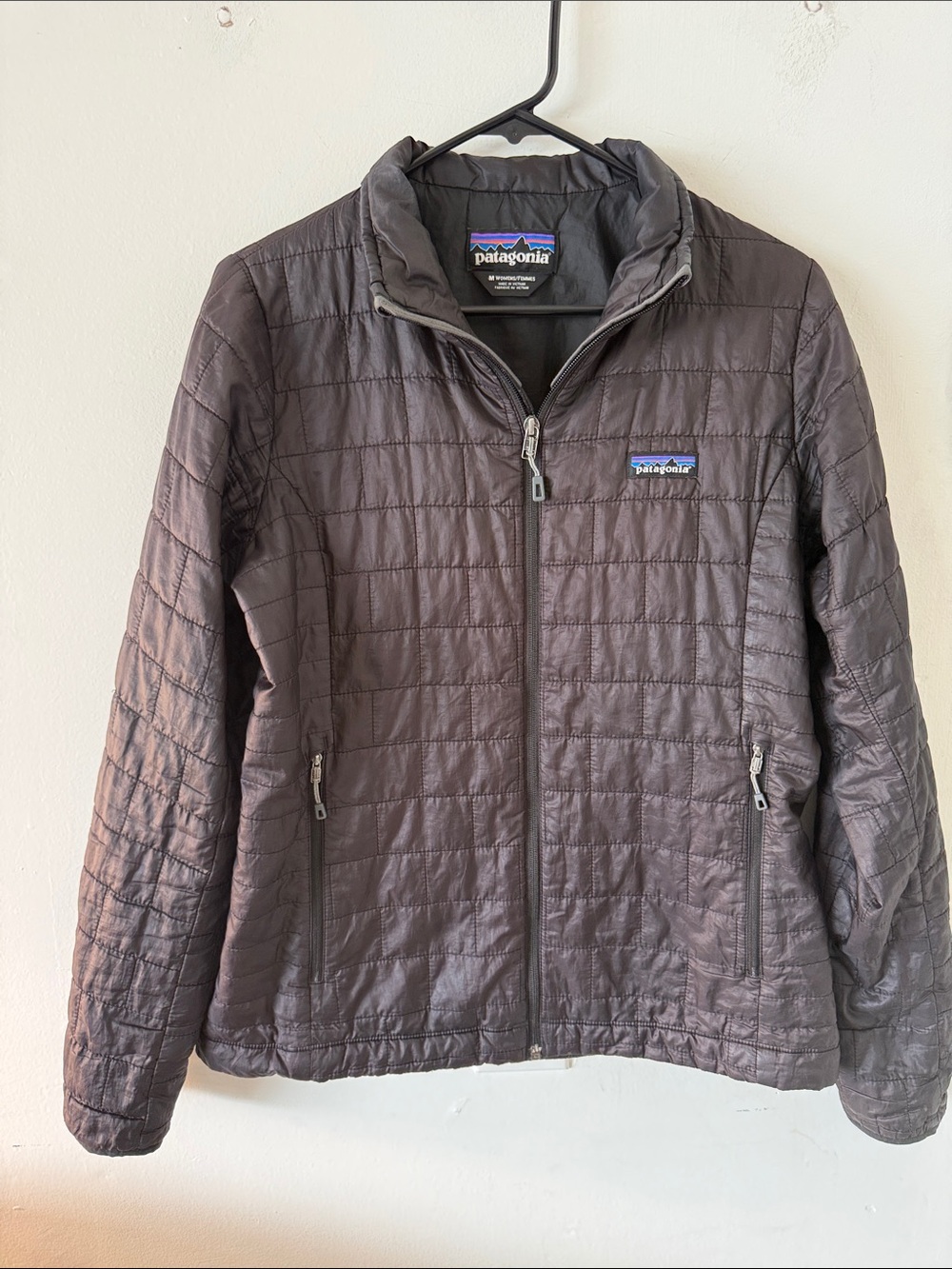 Black Patagonia Nano Puff Jacket, Sz M